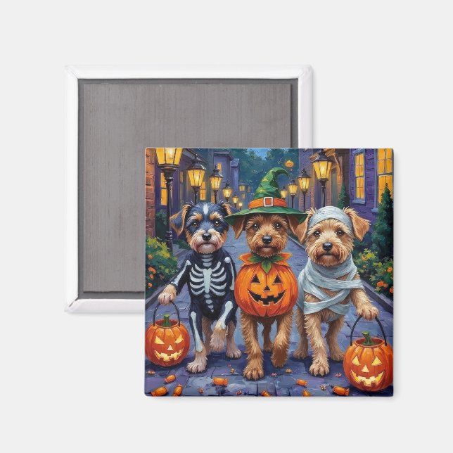 Lowchen Dogs Trick-or-Treating Halloween Costumes Magnet (Front/Back)