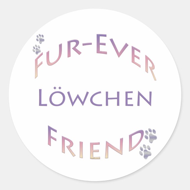 Löwchen Furever Classic Round Sticker (Front)
