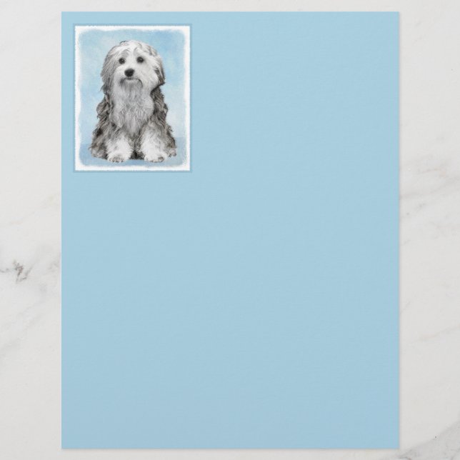 Lowchen Painting - Cute Original Dog Art (Front)