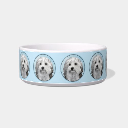 Lowchen Painting _ Cute Original Dog Art Bowl