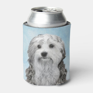 Lowchen Painting - Cute Original Dog Art Can Cooler
