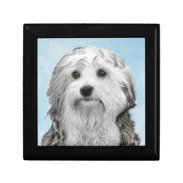 Lowchen Painting - Cute Original Dog Art Gift Box (Front)