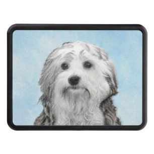 Lowchen Painting - Cute Original Dog Art Hitch Cover