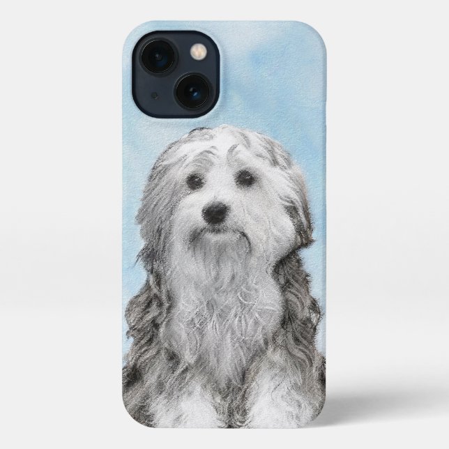 Lowchen Painting - Cute Original Dog Art iPhone Case (Back)