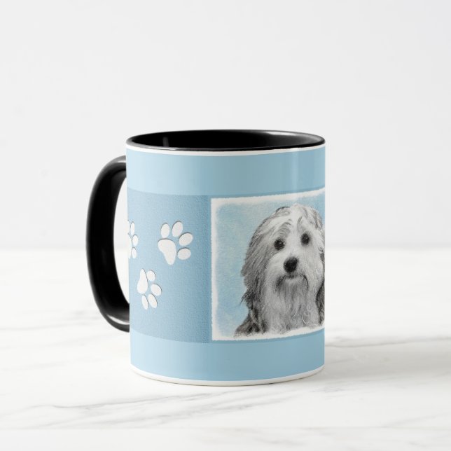 Lowchen Painting - Cute Original Dog Art Mug (Front Left)