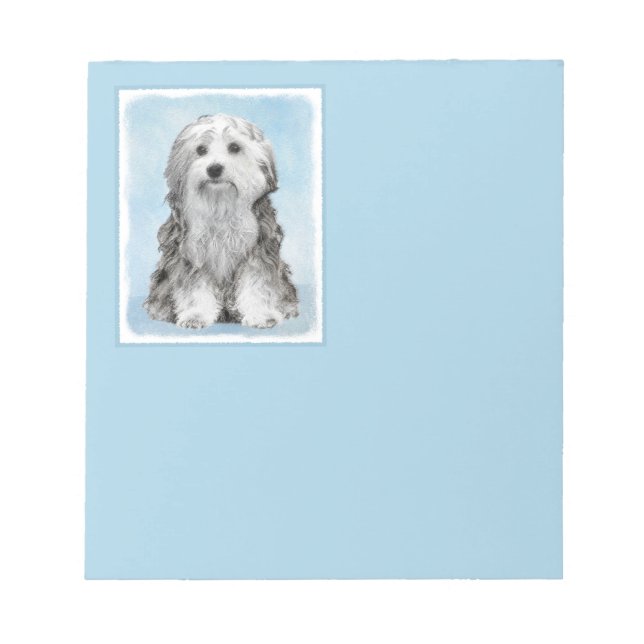 Lowchen Painting - Cute Original Dog Art Notepad (Front)