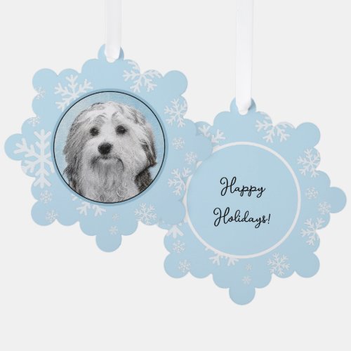 Lowchen Painting _ Cute Original Dog Art Ornament Card