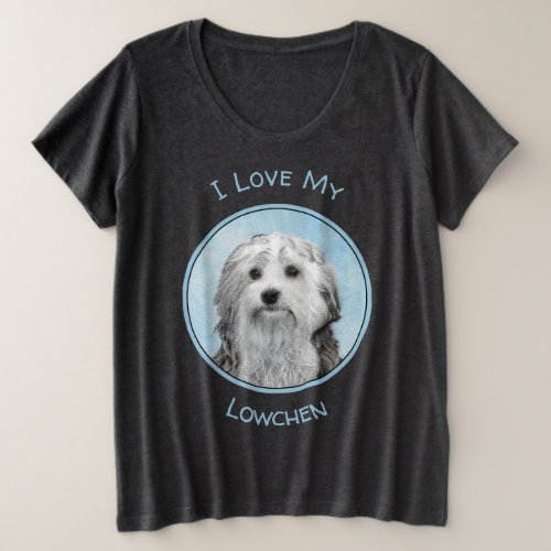 Lowchen Painting _ Cute Original Dog Art Plus Size T_Shirt