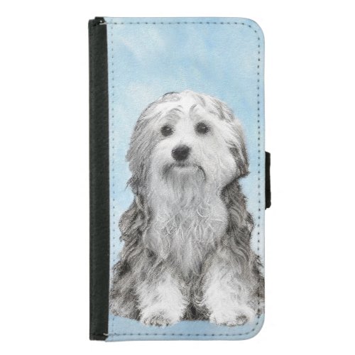 Lowchen Painting _ Cute Original Dog Art Samsung Galaxy S5 Wallet Case