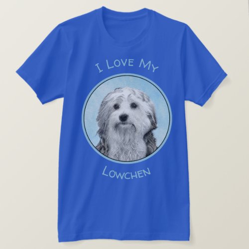 Lowchen Painting _ Cute Original Dog Art T_Shirt