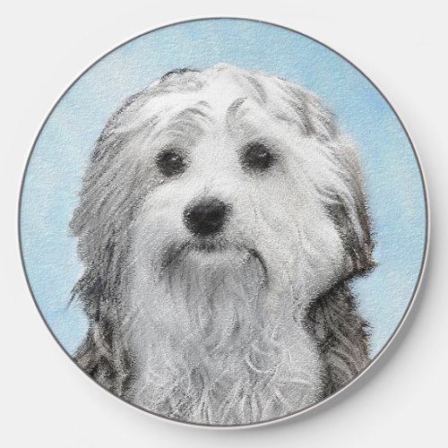 Lowchen Painting _ Cute Original Dog Art Wireless Charger