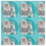 Lowchen Turquoise 2 Fabric
