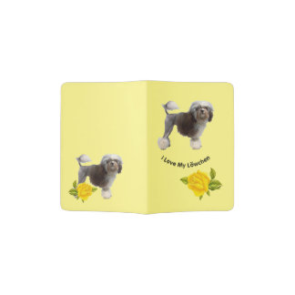 Lowchen with Yellow Roses Passport Holder