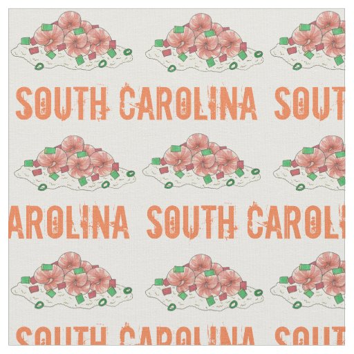 Lowcountry South Carolina SC Shrimp and Grits Food Fabric