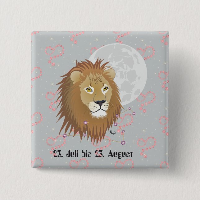 Löwe 23. Juli bis 22. August Buttons (Front)