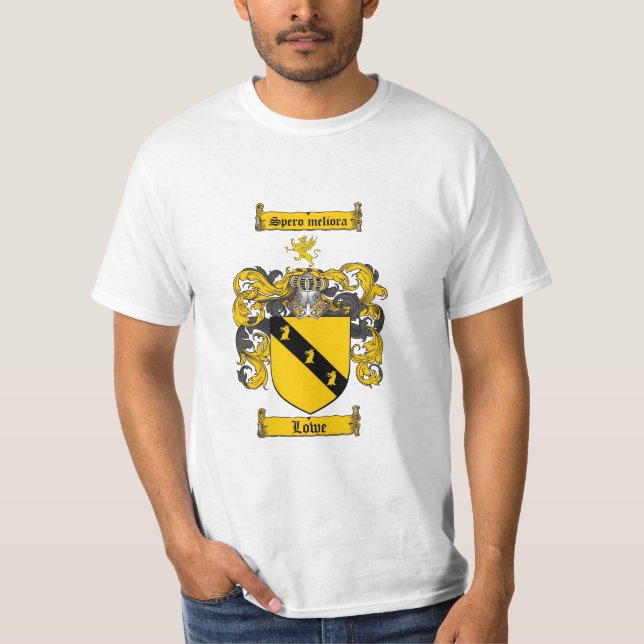 Lowe Family Crest - Lowe Coat of Arms T-Shirt (Front)