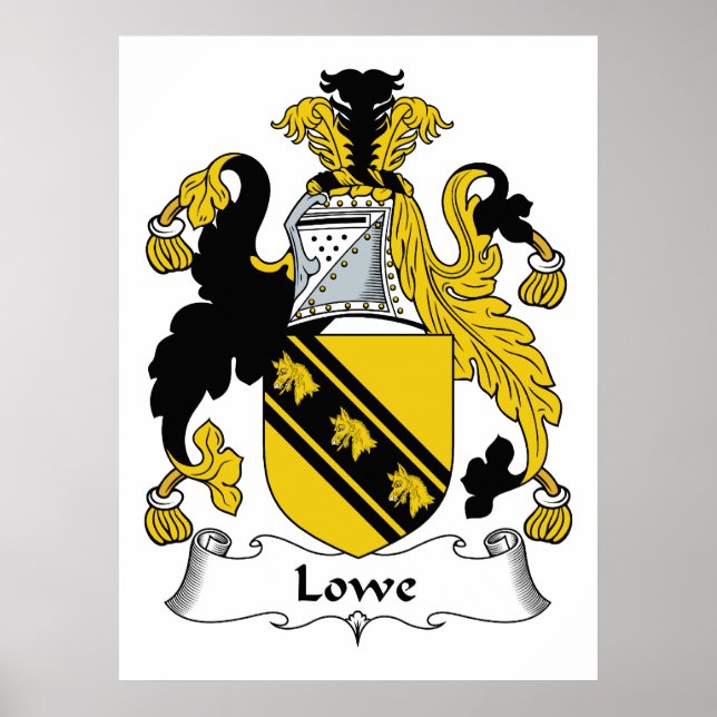 Lowe Family Crest Poster (Front)