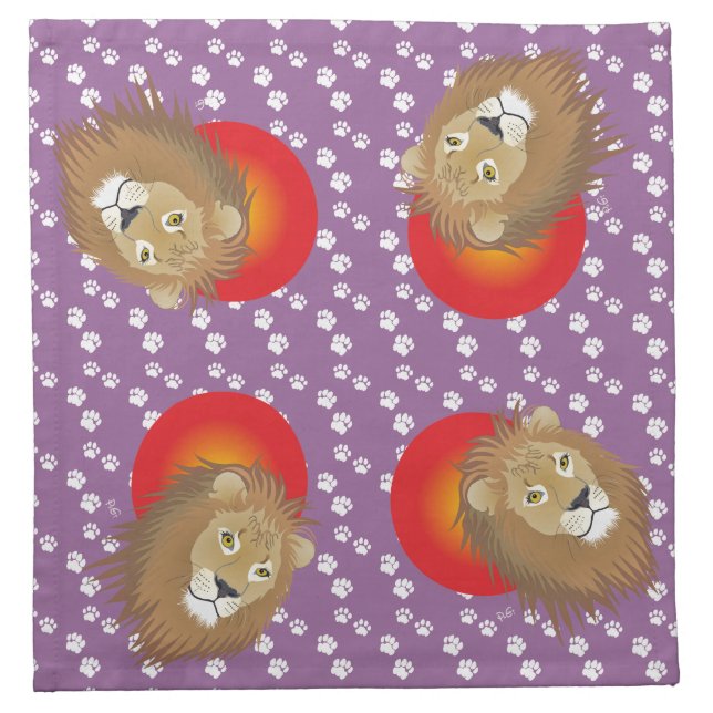 Löwe - Servietten sign Napkin (Front)