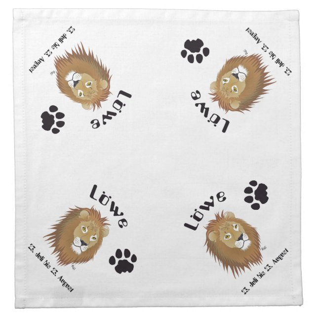 Löwe - Servietten sign Napkin (Front)