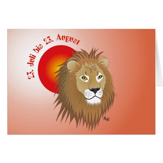Löwe - Sternzeichen Karte Cards (Front Horizontal)