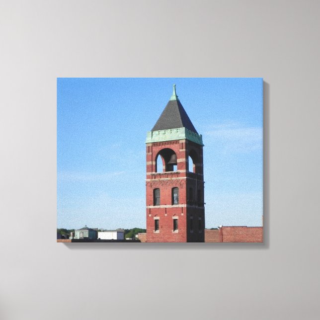 Lowell MA Roof Top Series Wrapped Canvas Print (Front)