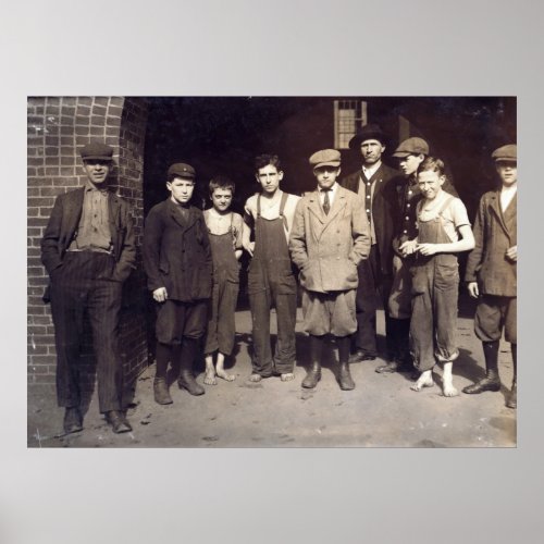 Lowell Massachusetts Child Laborers 1911 Poster