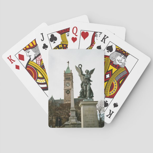 LOWELL MASSACHUSETTS CITY HALL PLAYING CARDS (Back)