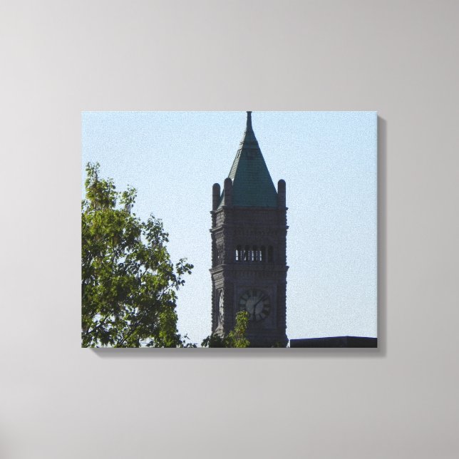 LOWELL MASSACHUSETTS ROOF TOP SERIES WRAPPED CANVAS PRINT (Front)