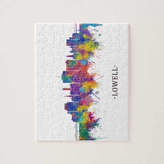 Lowell Massachusetts Skyline Jigsaw Puzzle (Vertical)