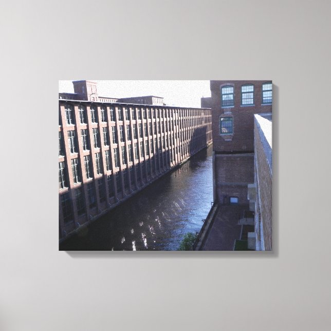 LOWELL MILL CITY CANAL WRAPPED CANVAS PRINT (Front)