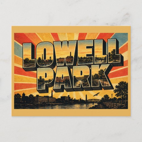 Lowell National Historical Park MA Vintage Travel Postcard