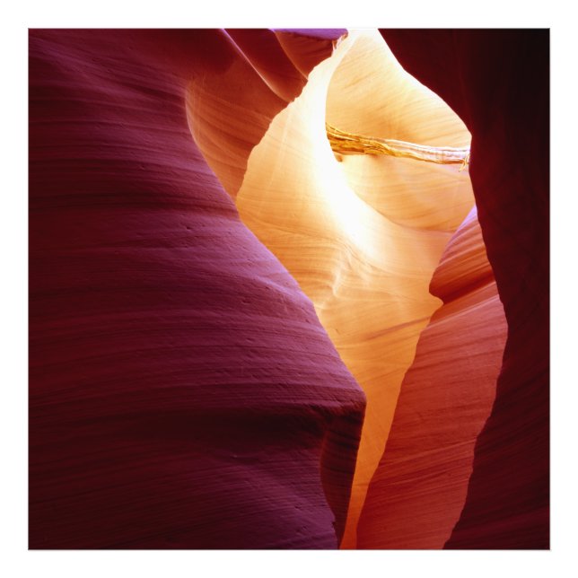 Lower Antelope Canyon With Wood Photo Print (Front)
