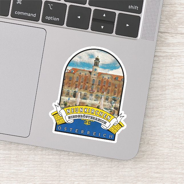 Lower Austria Neunkirchen Austria Souvenir Sticker (Detail)