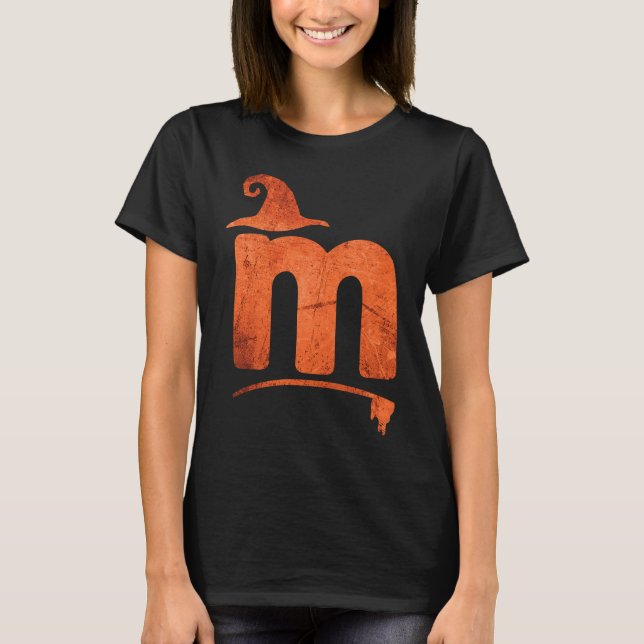 Lower Case Alphabet Matching Boo Halloween Costume T-Shirt (Front)