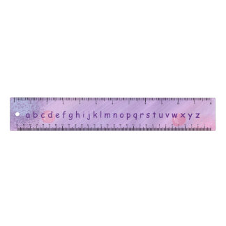 Lower Case Alphabet on Lavender Blends 12 inch Ruler