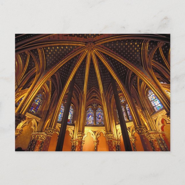 Lower chapel of La Sainte-Chapelle, Paris, Postcard (Front)