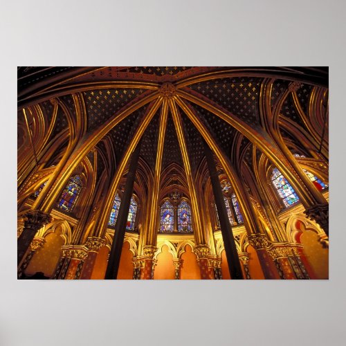 Lower chapel of La Sainte_Chapelle Paris Poster