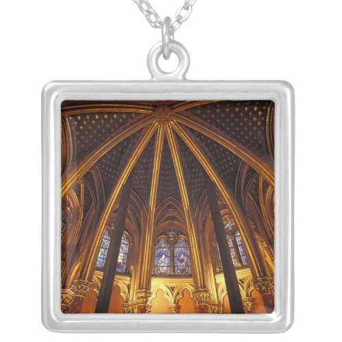 Lower chapel of La Sainte_Chapelle Paris Silver Plated Necklace