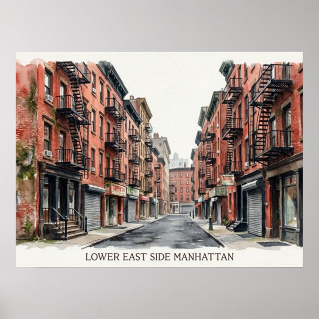 Lower East Side Manhattan Poster (Front)