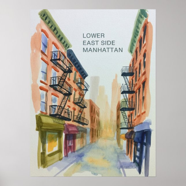 Lower East Side Manhattan Poster (Front)