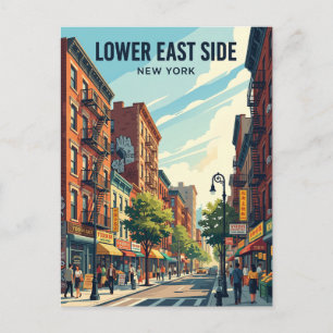 Lower East Side New York Postcard