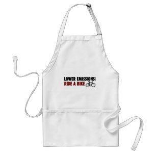 Lower Emissions Ride A Bike Adult Apron