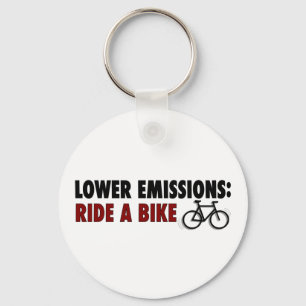 Lower Emissions Ride A Bike Keychain