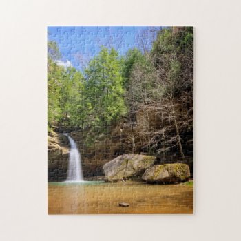 Lower Falls At Old Man's Cave In Hocking Hills Jigsaw Puzzle by Lasting__Impressions at Zazzle