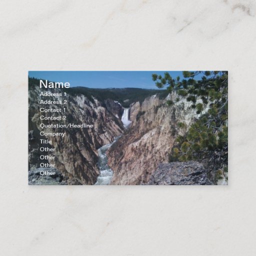 Customizable Lower Falls Business Cards