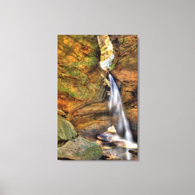 Lower Falls, Conkle's Hollow, Hocking Hills, Ohio Canvas Print (Front)