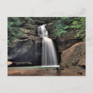 Lower Falls, Old Man's Cave, Hocking Hills, Ohio Postcard