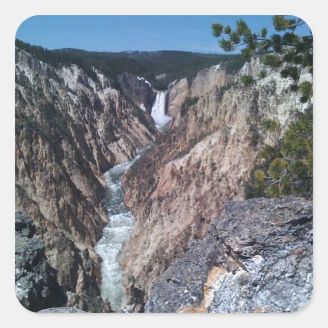 Lower Falls Square Sticker (Front)