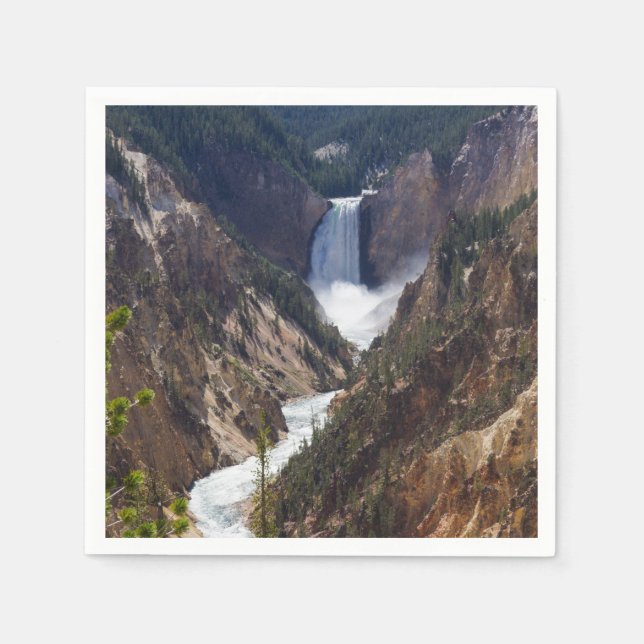 Lower Falls Yellowstone Paper Napkins (Front)