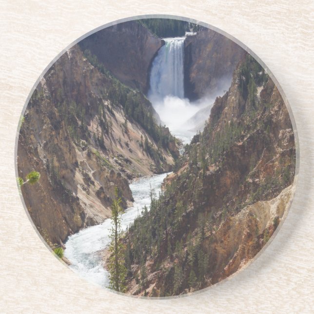 Lower Falls Yellowstone Sandstone Coaster (Front)